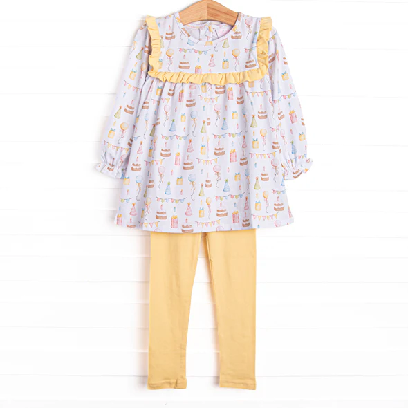 Happy birthday design kids matching outfit