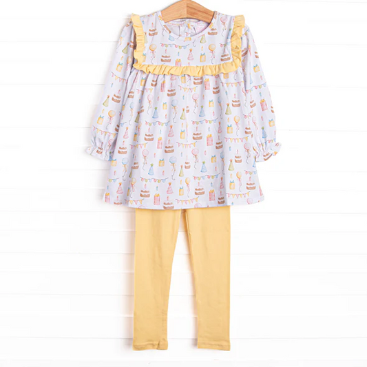 Happy birthday design kids matching outfit