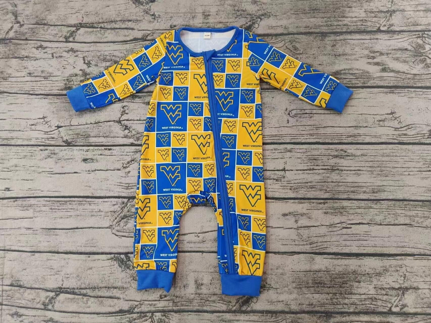 toddle baby boy college team zip romper
