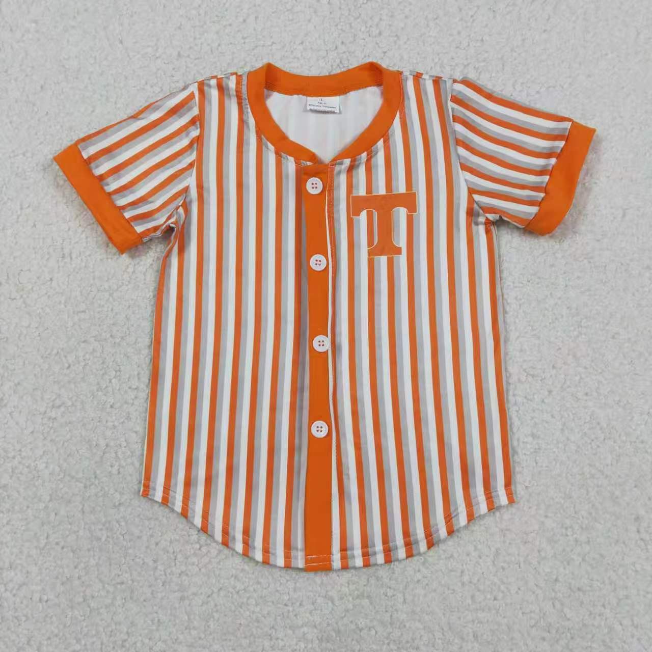 Tiger print boy short sleeve top