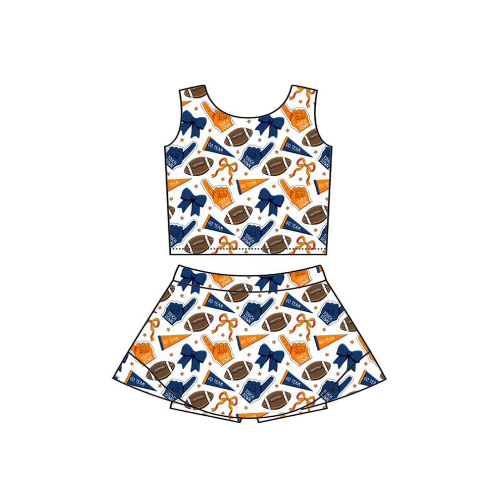 toddle girls custom team style skirt set