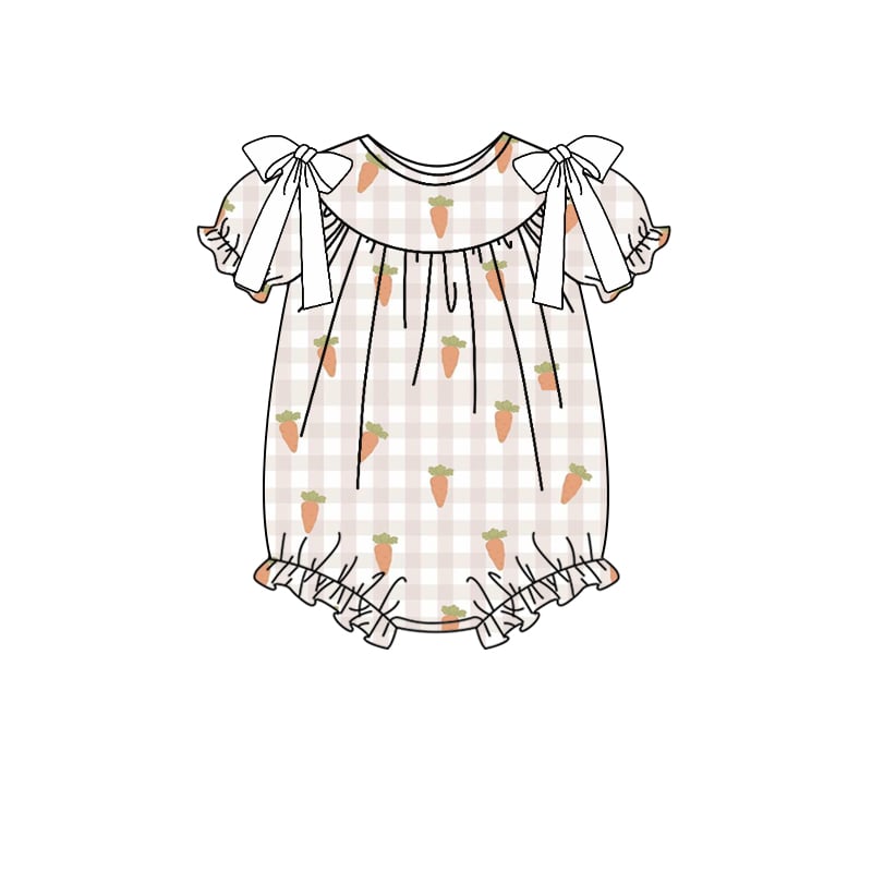 baby girls Easter carrot romper