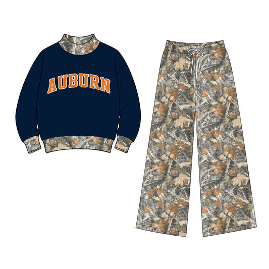 Toddle kids girls custom auburn design long sleeve outfit