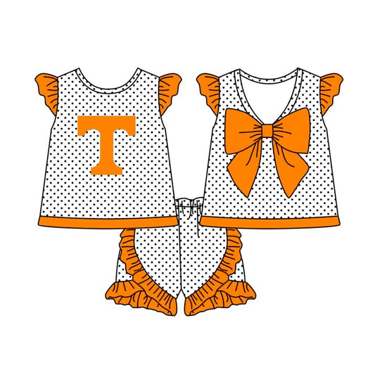 baby girls university football team custom outfit