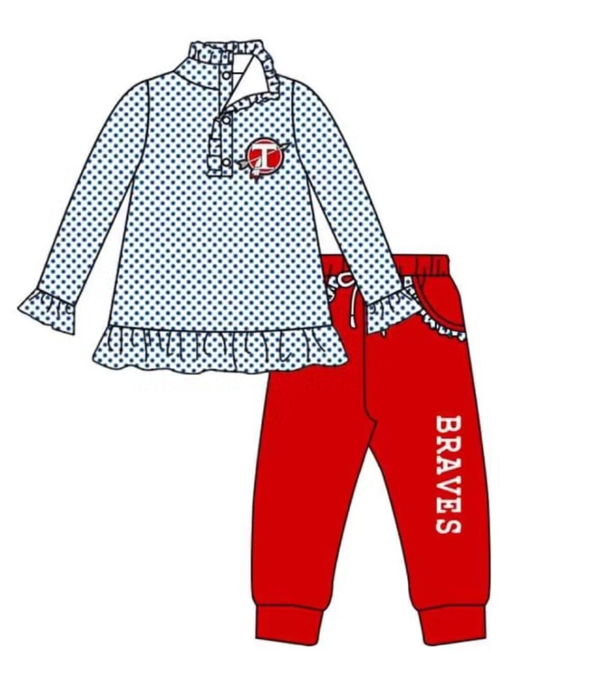 baby boy team design long sleeve outfit
