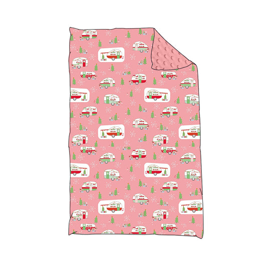 infant baby girls christmas fleece blanket
