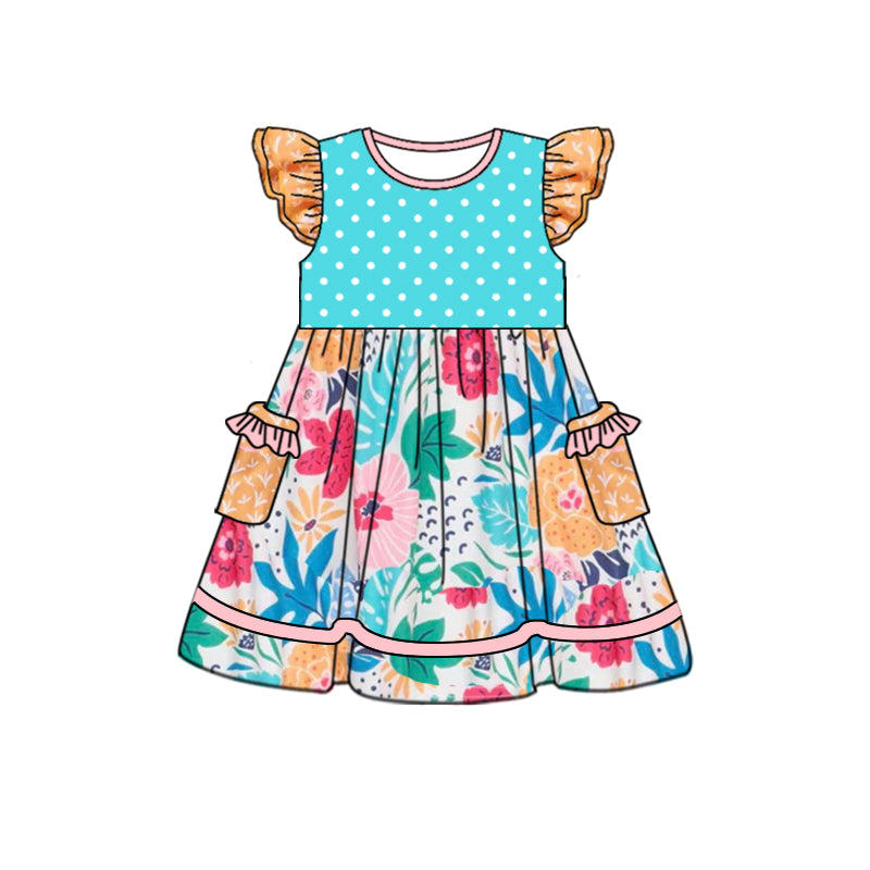 wholelsale girls floral boutique dress