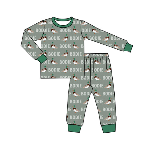 infant baby long sleeve mallard duck outfit
