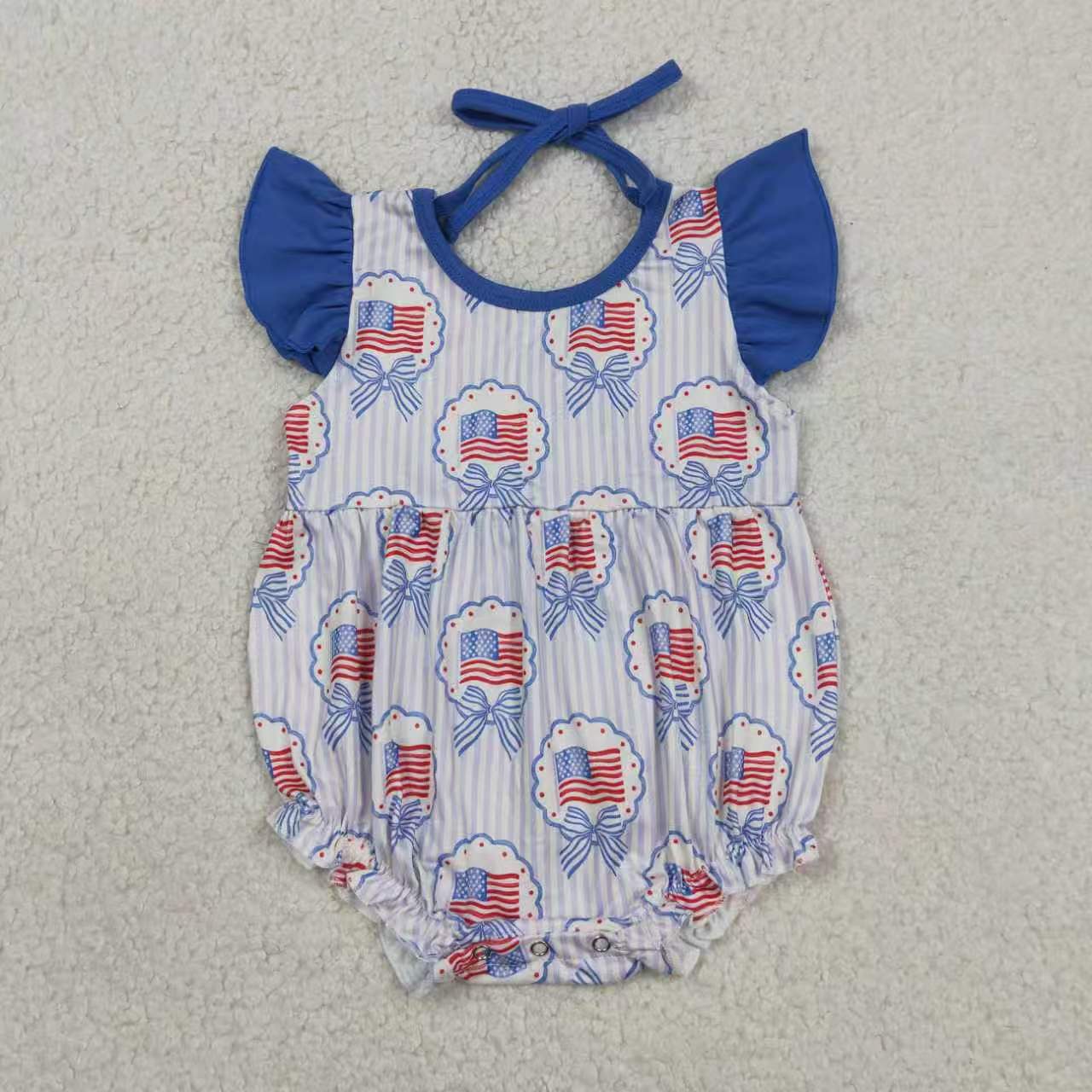 American July 4th top matching shorts girl outfit