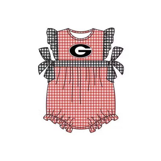 baby girl college team custom romper