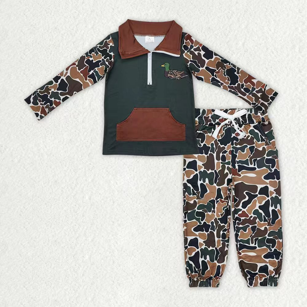 Hunting season pullover top matching pants boy spring fall outfit