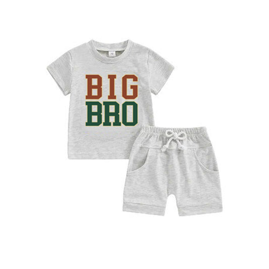 baby boy bigger brother sibling  clothing set
