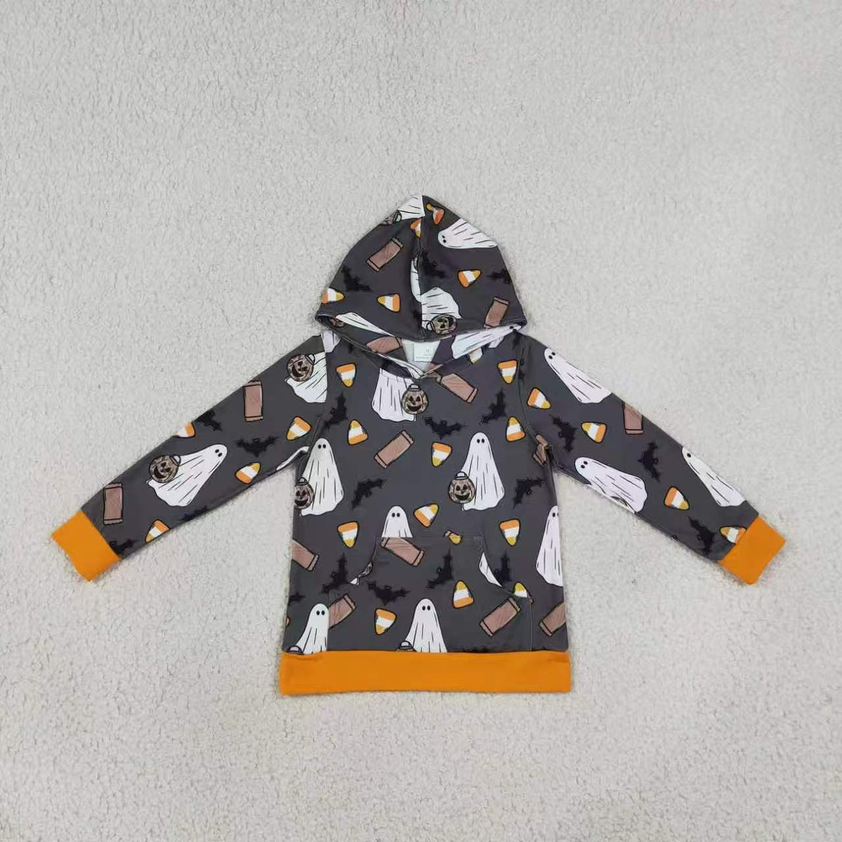 Halloween ghost pumpkins long sleeve top matching pants boy outfit