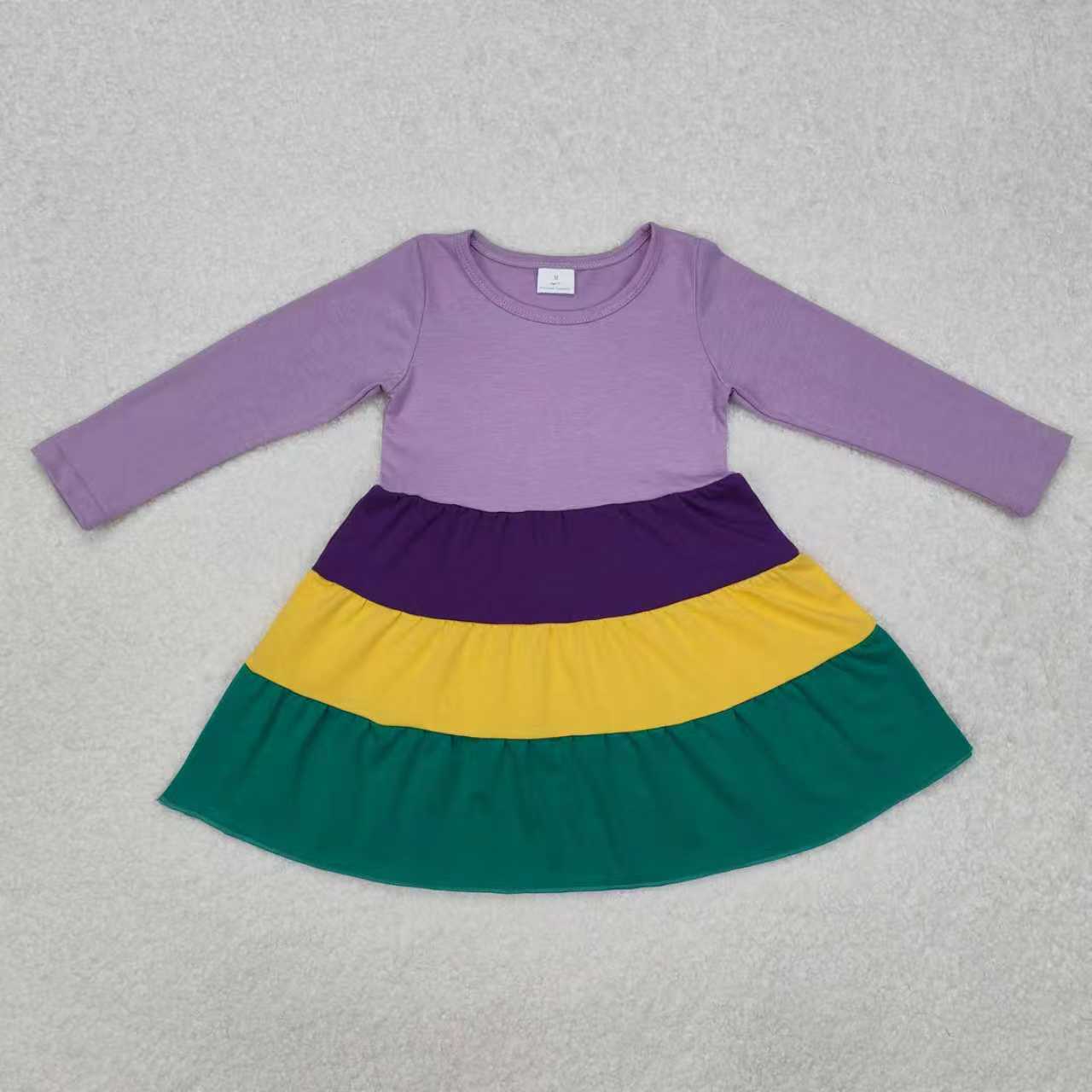 Mardi Gras baby boy long sleeve green yellow purple t-shirt top