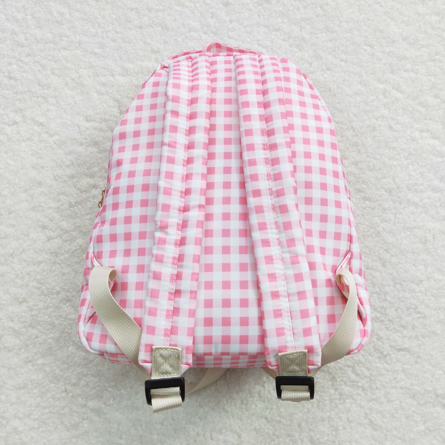 wholesale girls pink checkered backpack matching lunch box