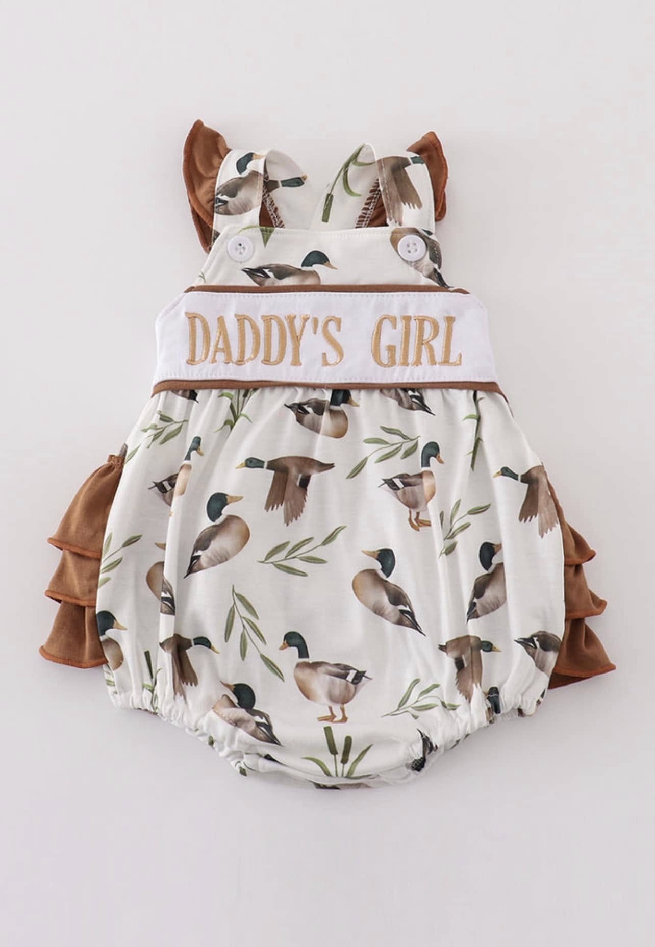 Daddys girl mallard duck summer romper