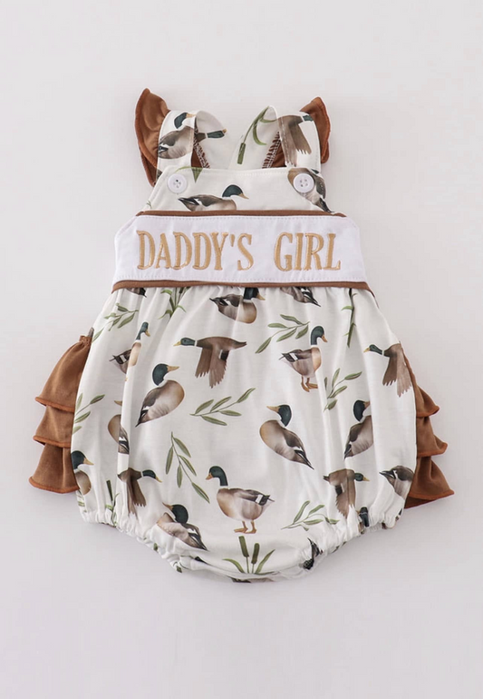 Daddys girl mallard duck summer romper