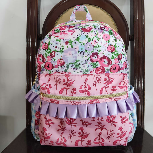 personalized floral backpack girls mini bag school bag