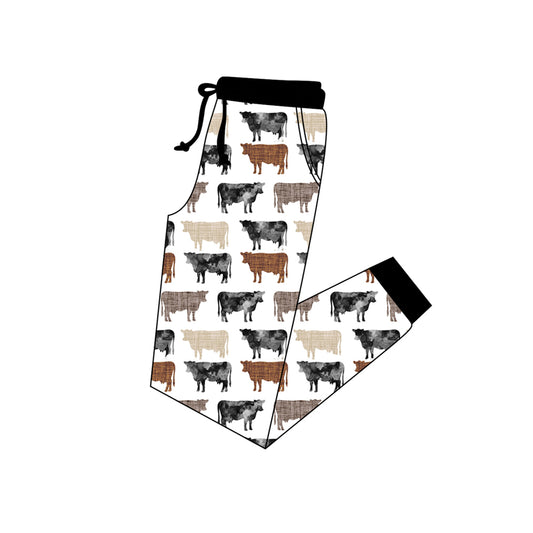 Adult man farm cow print pocket pants