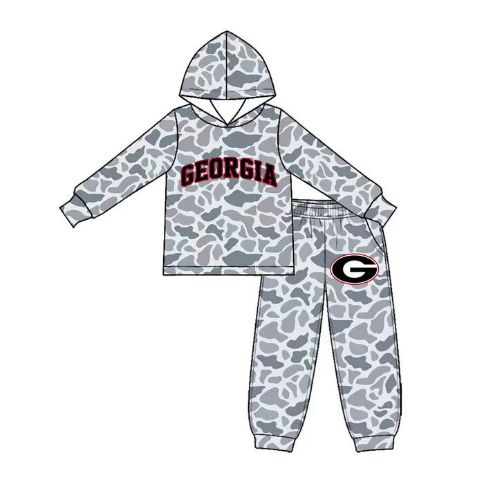 Baby boy custom team cheer design long sleeve hoodie set