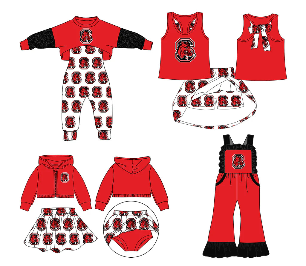 Baby girls custom team cheer matching outfit