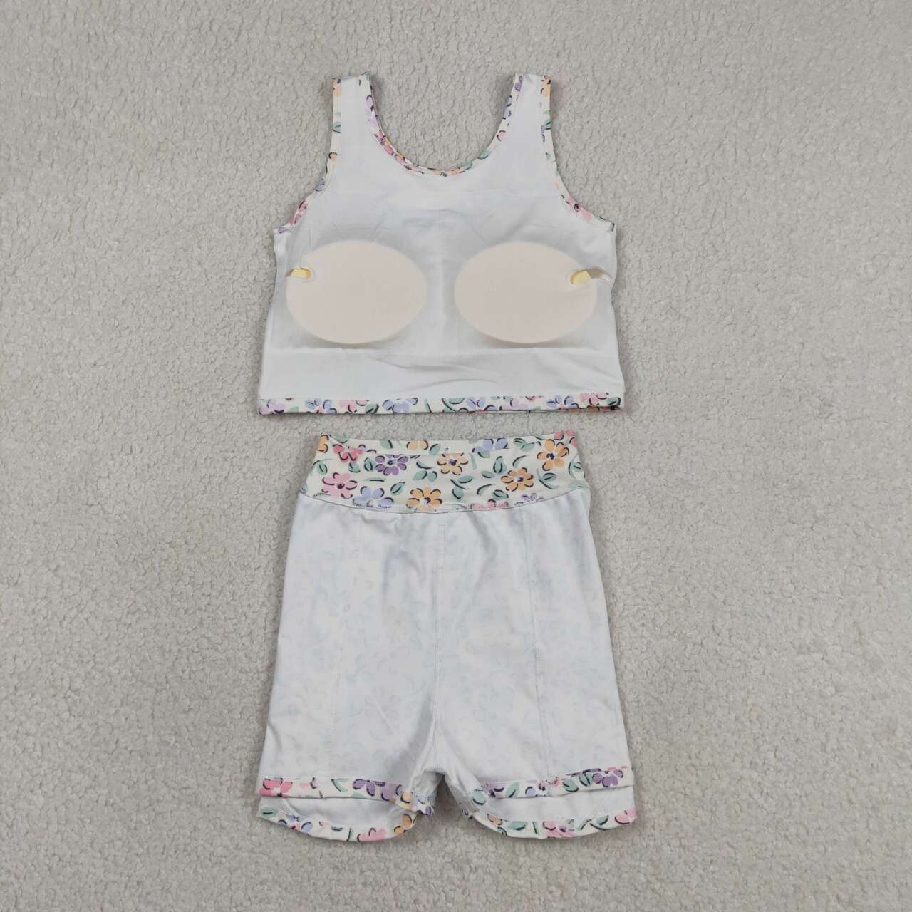 Colorful flowers design girls summer yoga dress