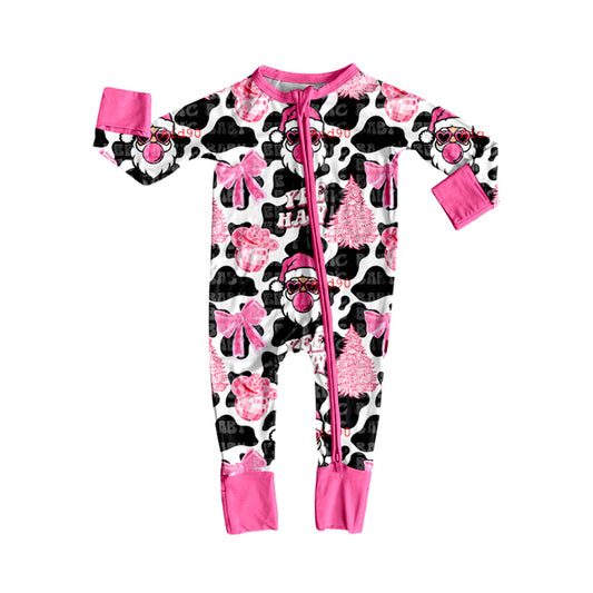 Toddle kids Christmas tree long sleeve bamboo zip romper