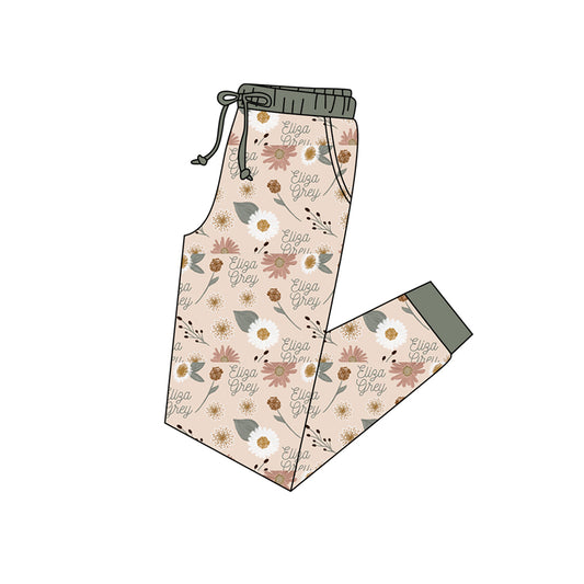 Adult man floral print pocket pants