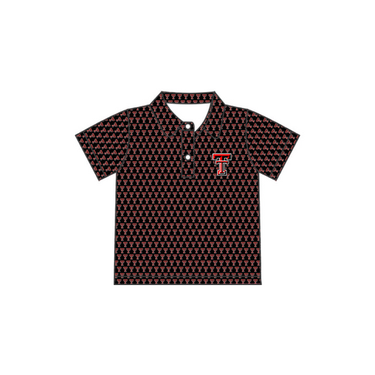 baby boy short  sleeve team button shirt