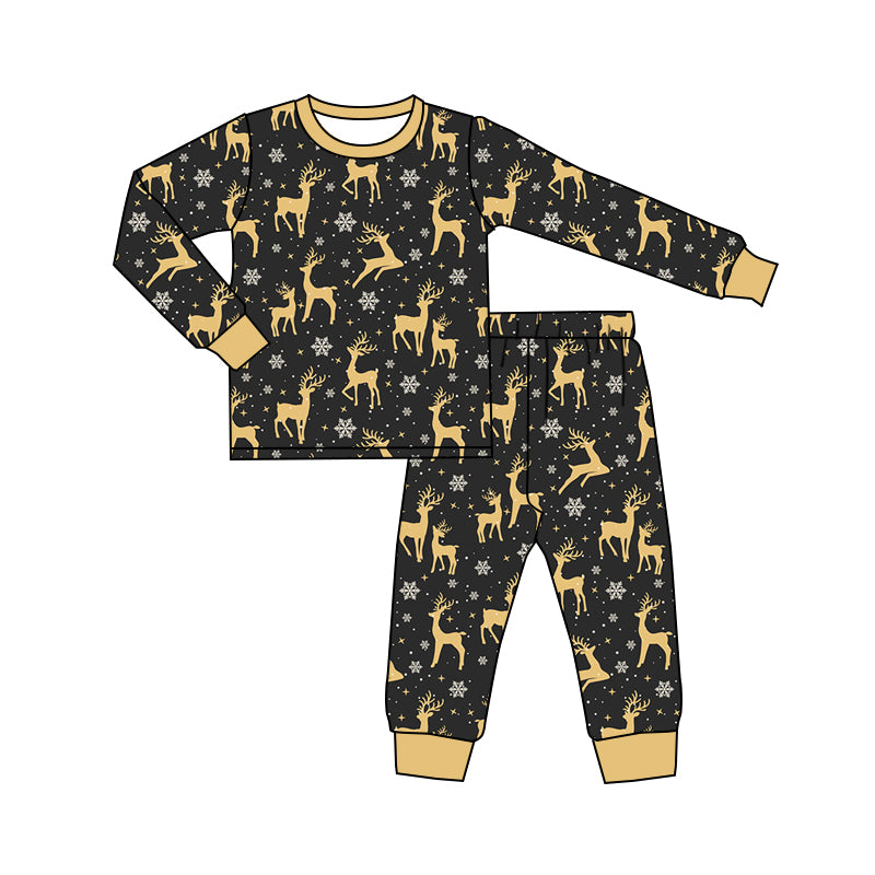 infant baby boy reindeer design pajama set