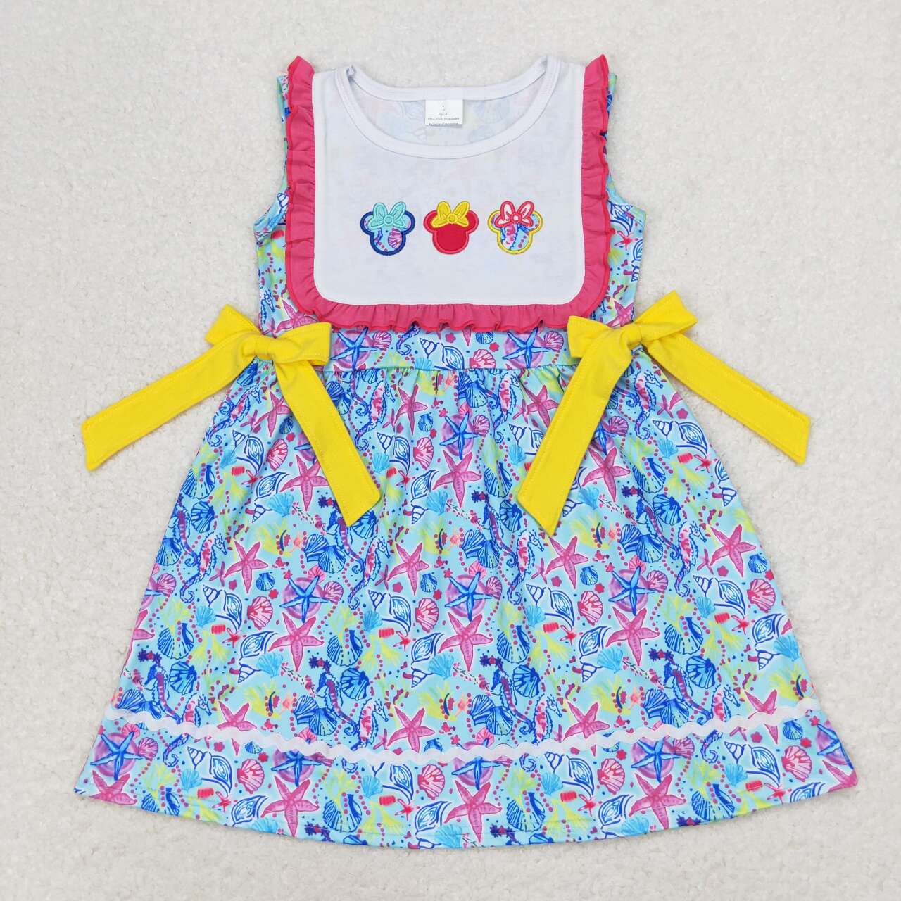 Wholesale baby clothes sister brother matching summer cartoon floral clothes