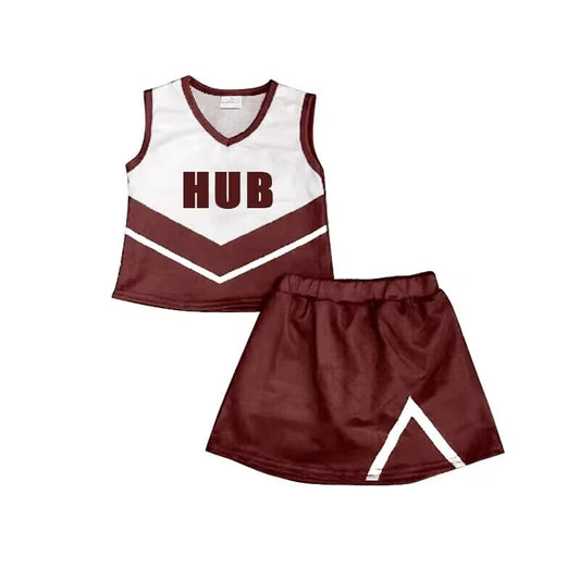 baby girls cheer skirt 2pcs outfit