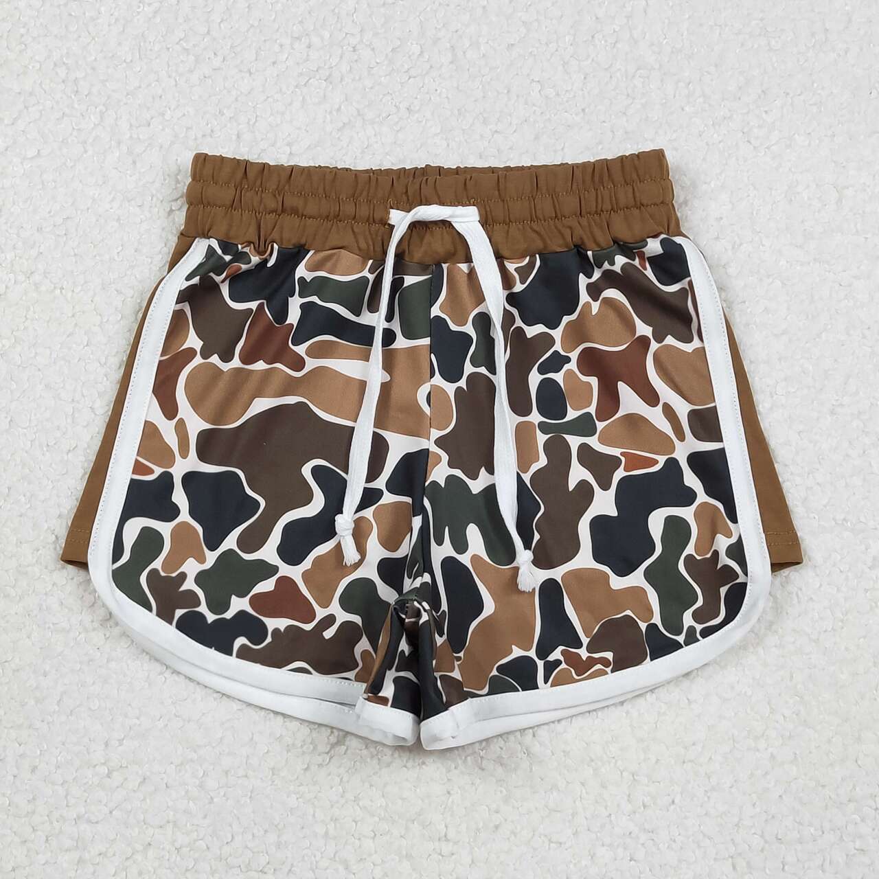 Toddle baby boy dark green camo summer shorts