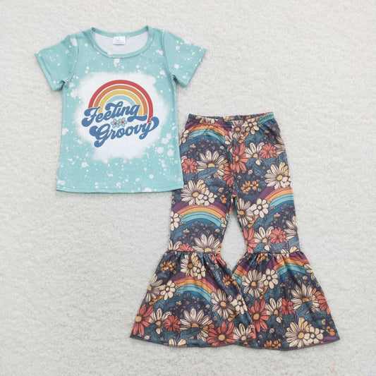 feeling groovy floral boutique clothing set