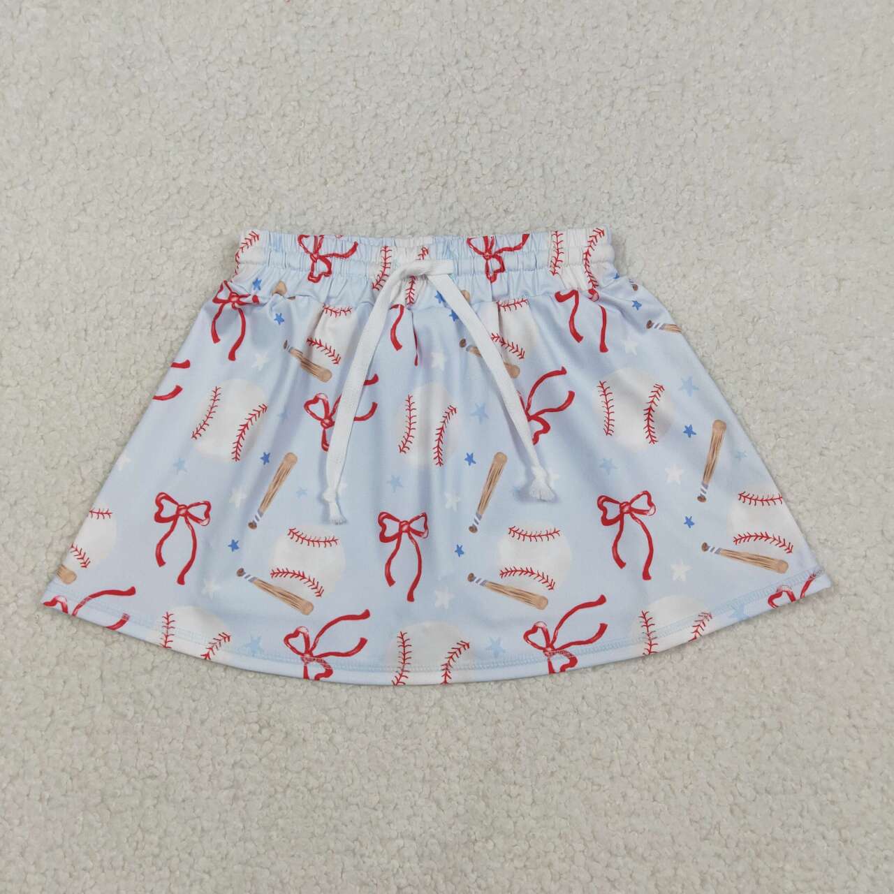 baby girl red bow baseball yoga skirt