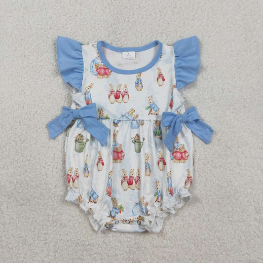 Easter bunny baby girls romper