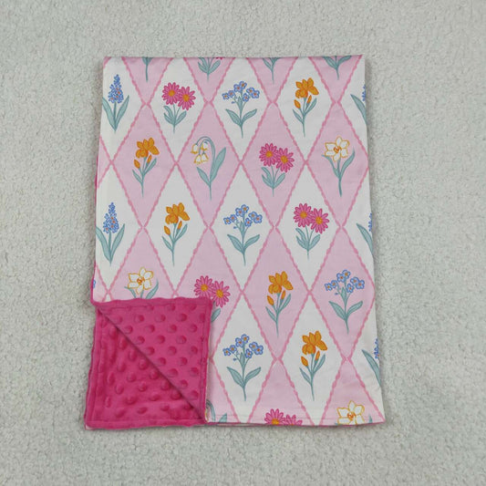 toddle kids flowers print soft blanket