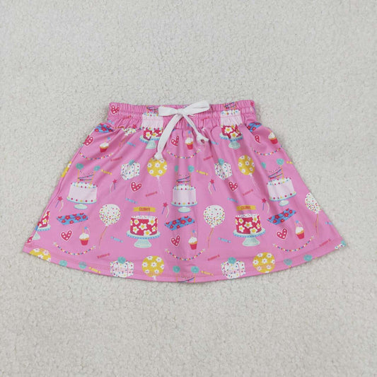 baby girl Happy birthday cake yoga skirt