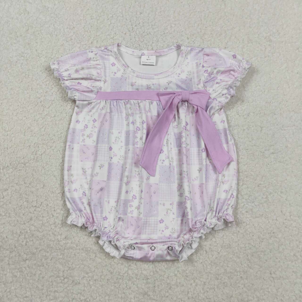 Toddle baby lavender bow romper