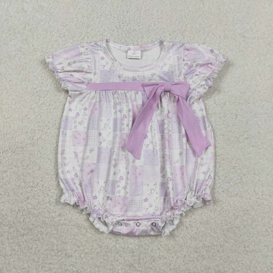 Toddle baby lavender bow romper