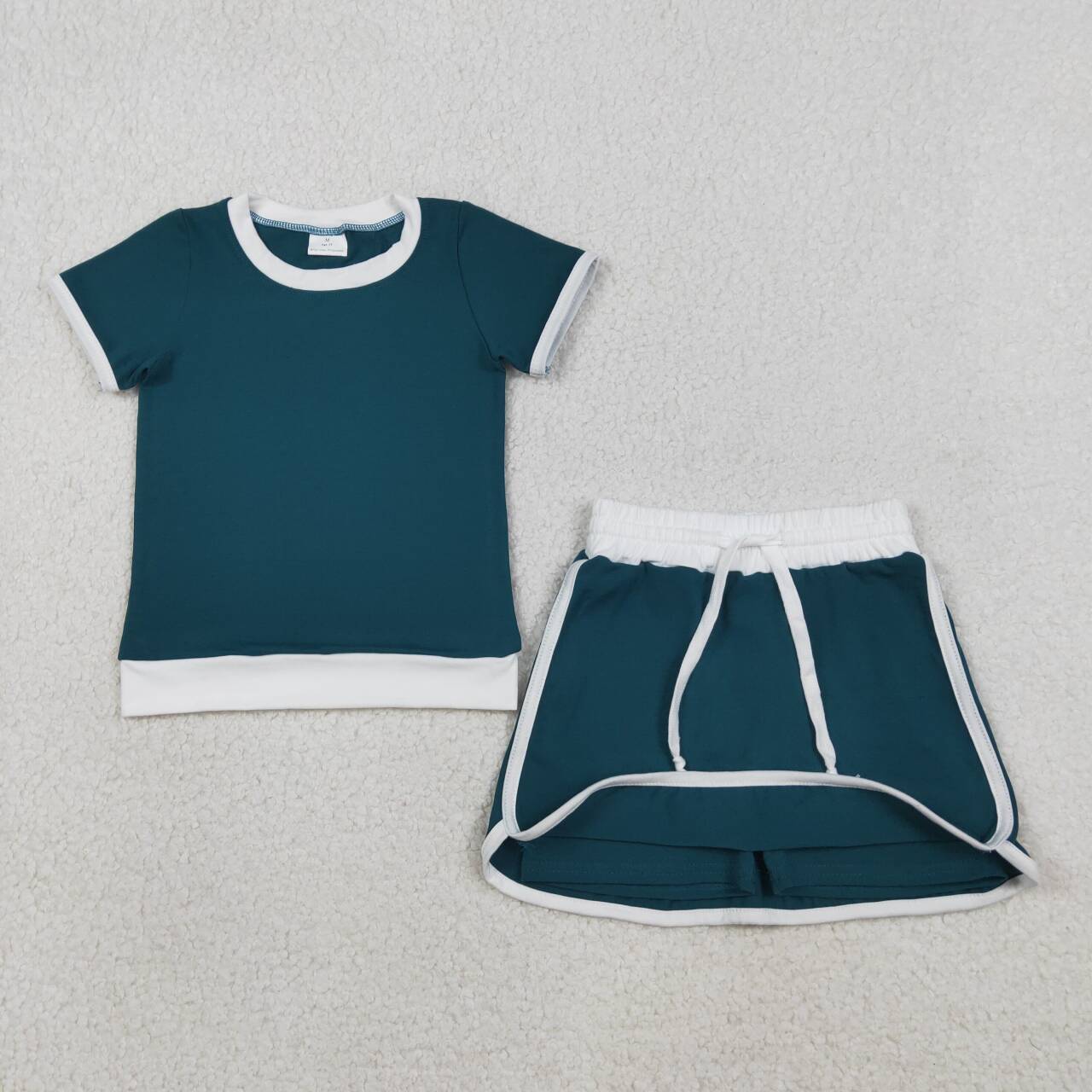 Dark green girls summer yoga outfit