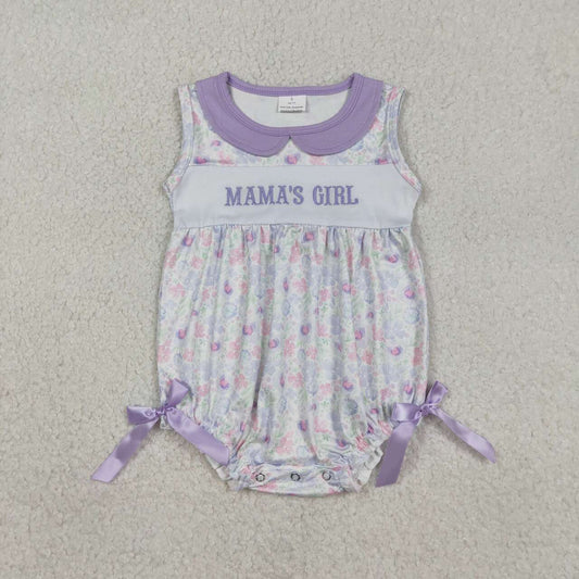 Embroidery Mamas girls toddle baby girls summer romper