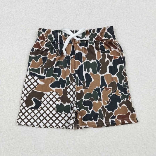 Toddle baby dark green camo summer shorts