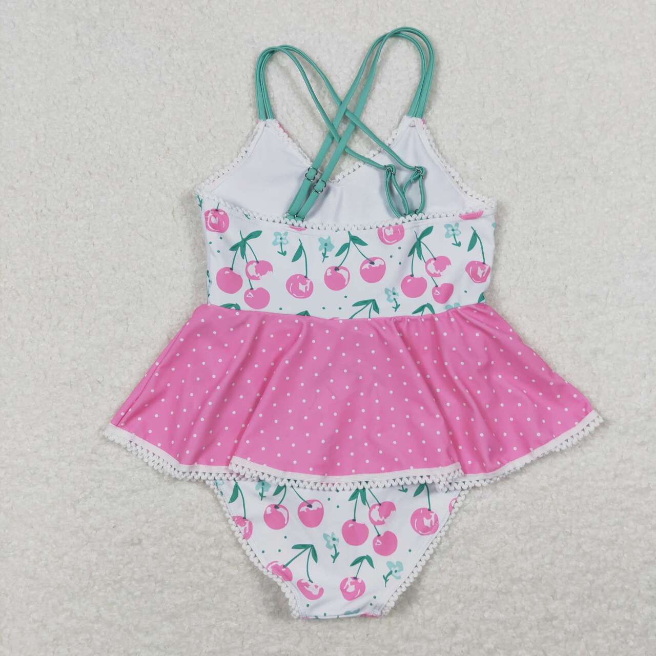 toddle baby girls cherry one piece bathing suit