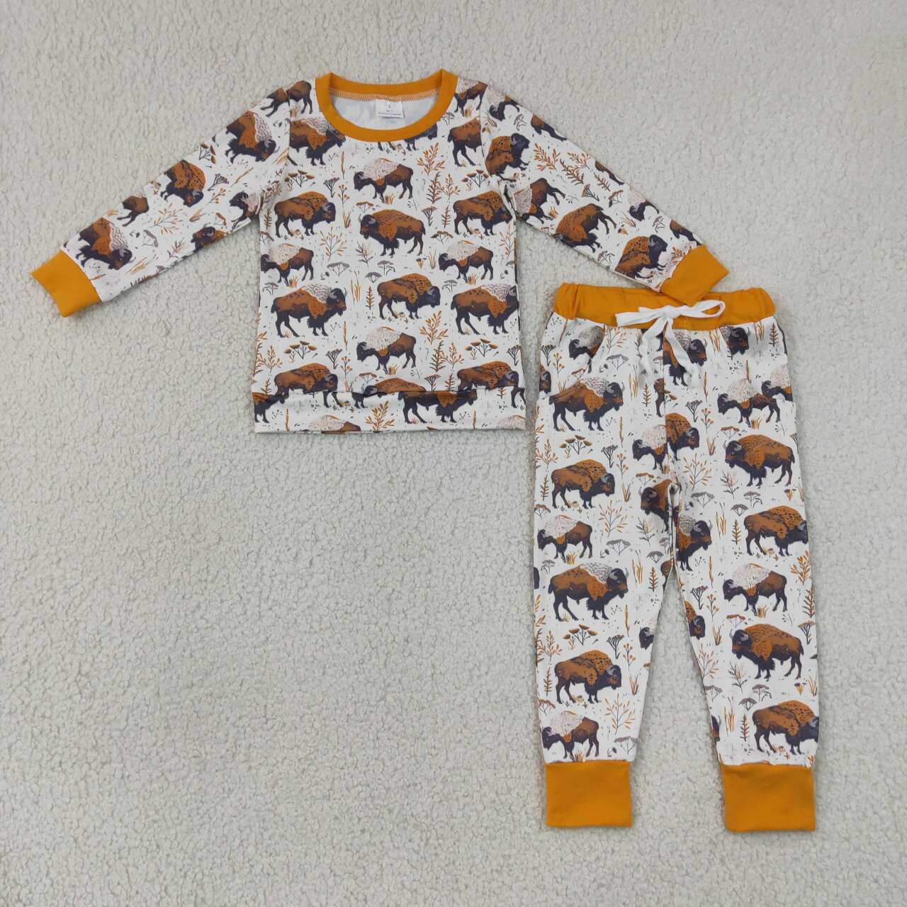 Cowboy western top matching pants long sleeve set outfit
