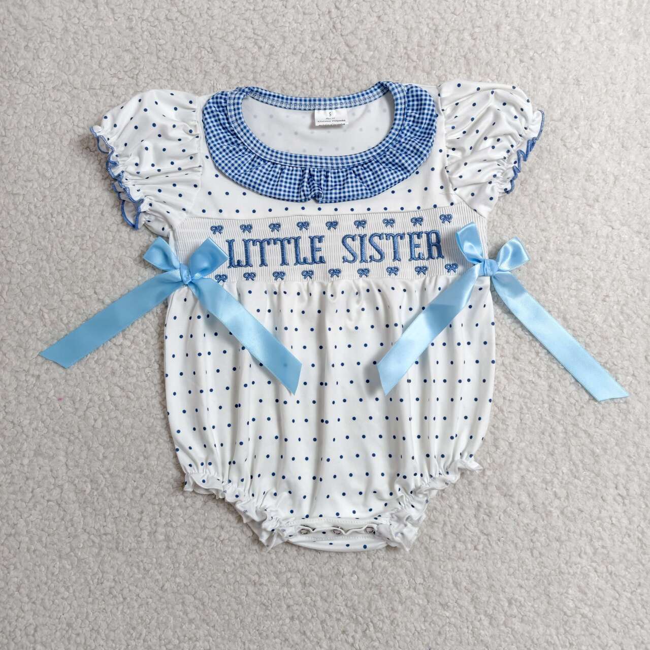 Little sister design toddle girl baby smocked romper