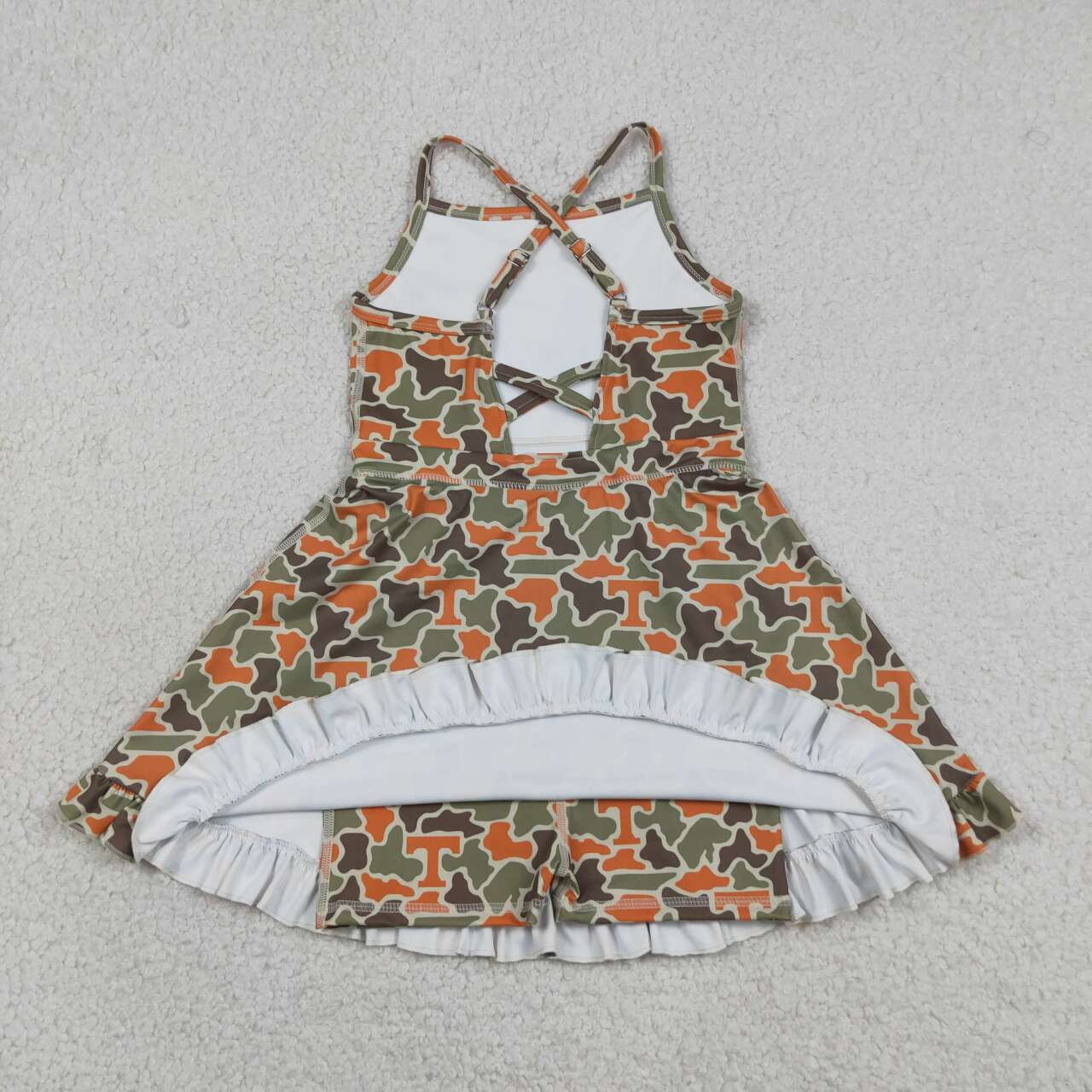 Tennessee Team camo design girls summer active yoga dress