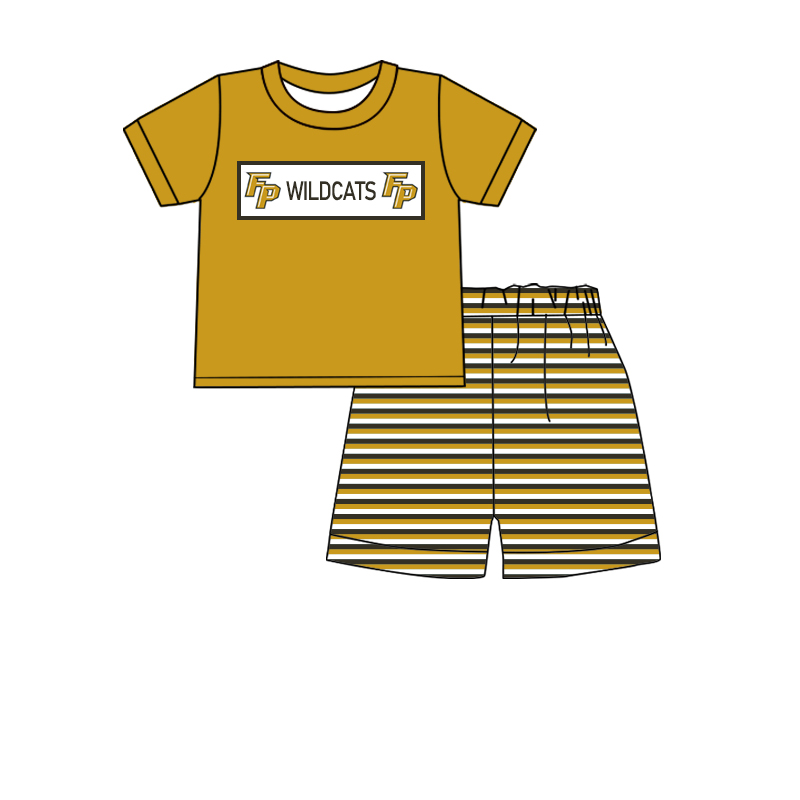 Custom team top matching shorts boy summer outfit