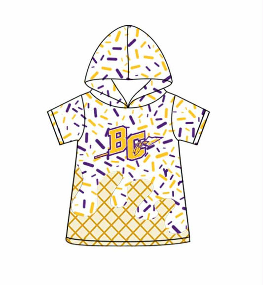 Kids boy short sleeve hoodie top