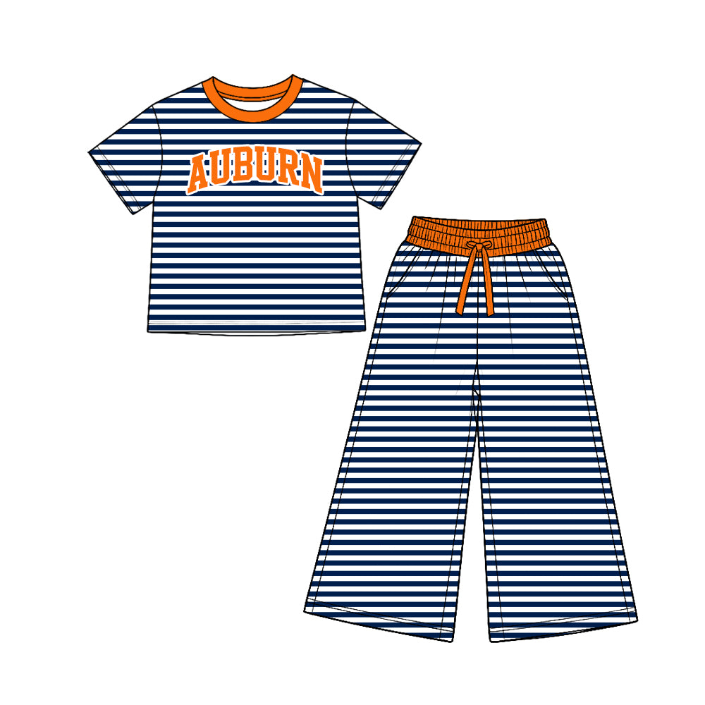 Kids long sleeve custom Auburn team casual wear outfit wholesal factory price